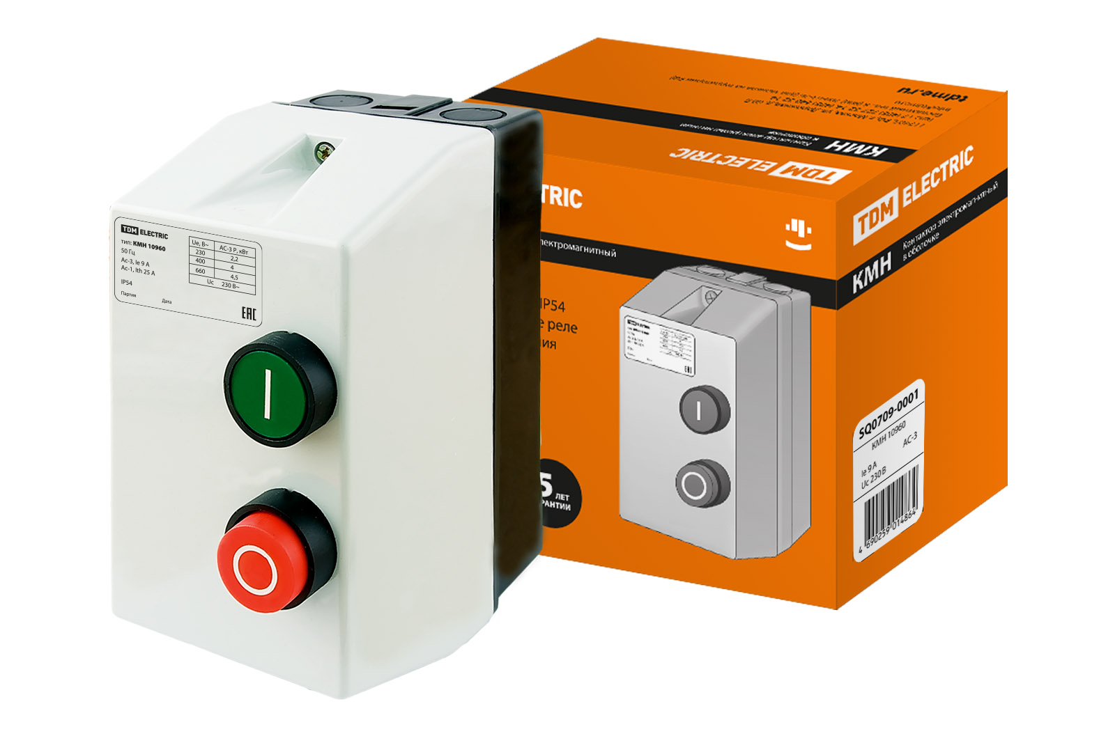 КМН10960 9А в оболочке Ue=220В/АС3 IP54 TDM КМН10960 9А в оболочке Ue=220В/АС3 IP54 TDM